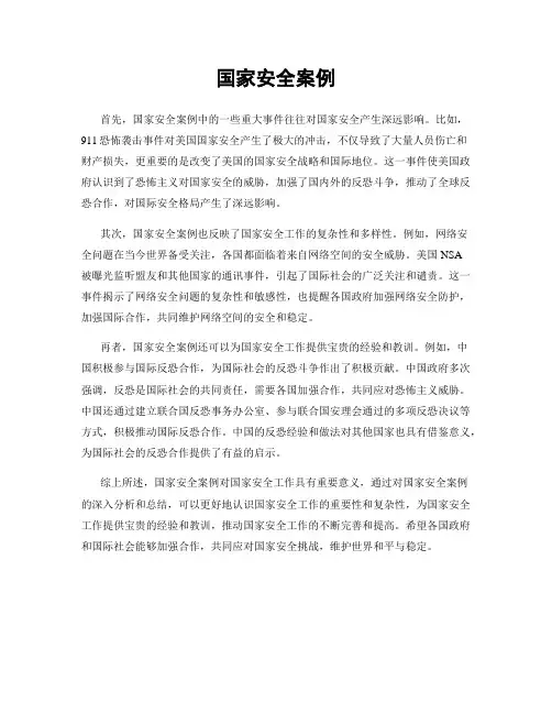 国家安全案例