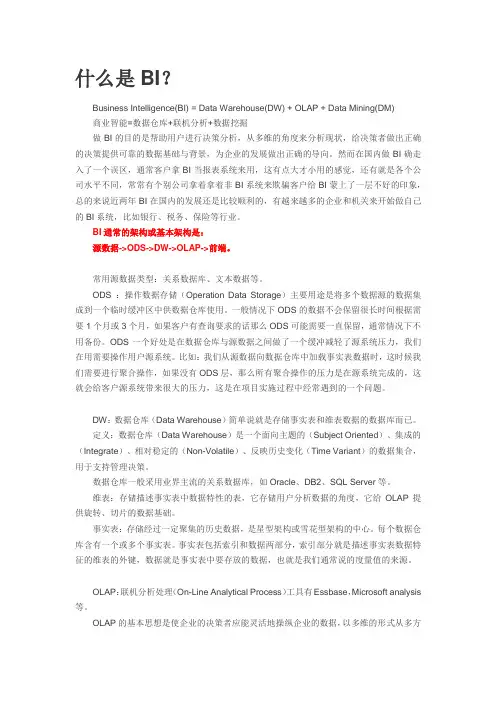 什么是BI(上)