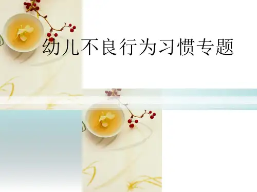 不良习惯专题PPT优秀课件