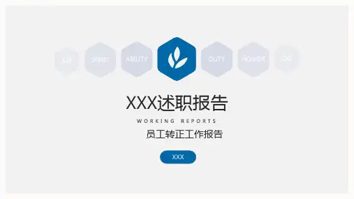 个人述职报告PPT模板