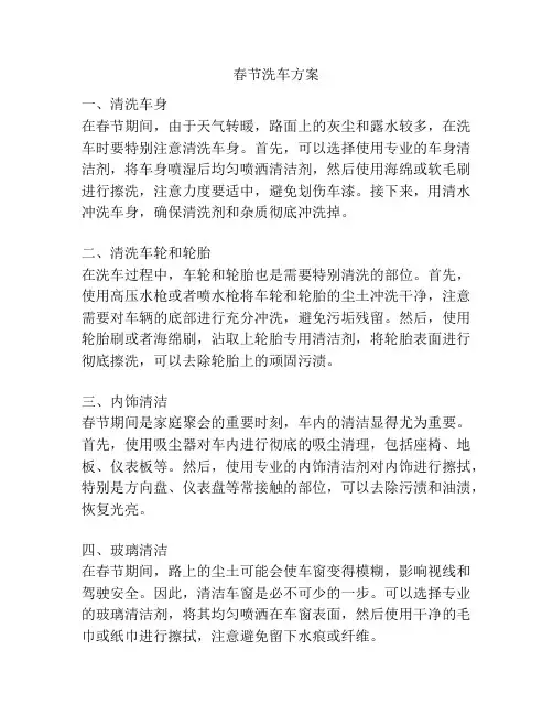 春节洗车方案