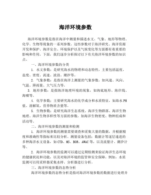 海洋环境参数