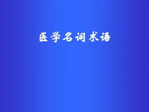 名词术语