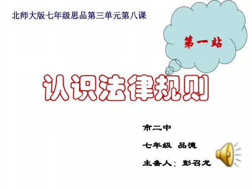 鲁教版-七年级政治法律规则