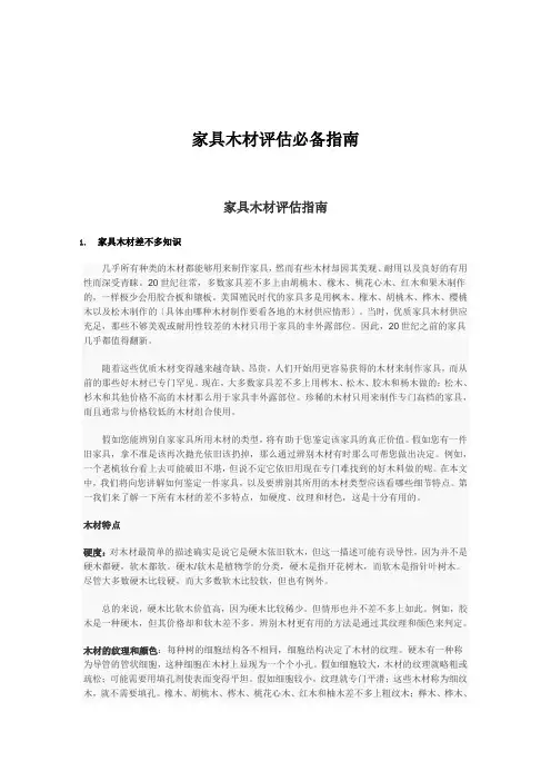家具木材评估必备指南