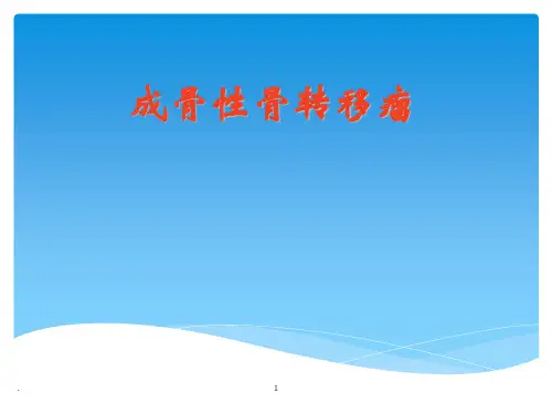 成骨性骨转移瘤