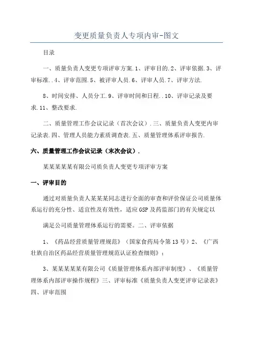 变更质量负责人专项内审-图文