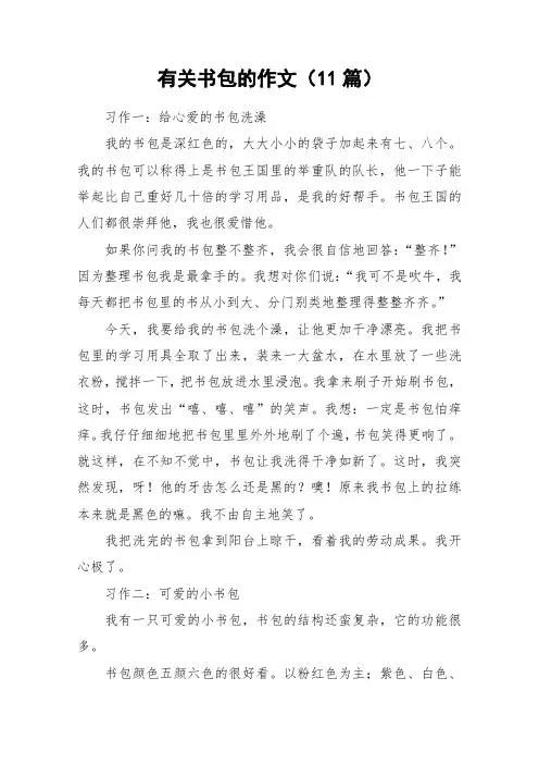 有关书包的作文(11篇)_作文