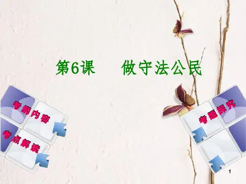 中考政治一轮复习 第6课 做守法公民课件.pptx