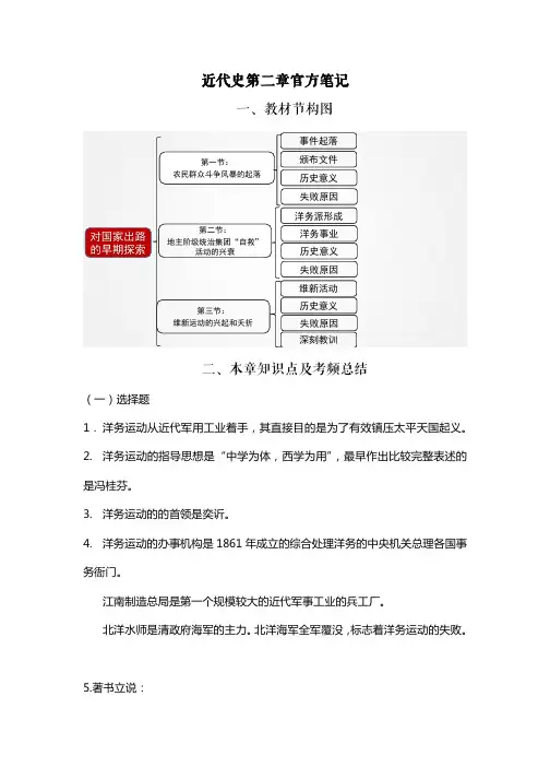 【中国近现代史纲要】史纲第二章笔记