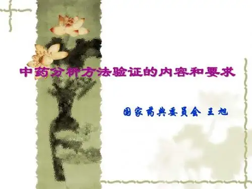 王旭西安分析方法验证文字稿