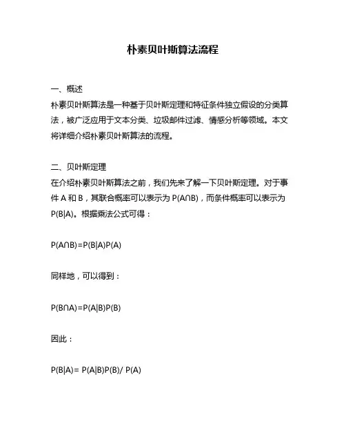 朴素贝叶斯算法流程