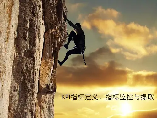 KPI指标定义、指标监控与提取