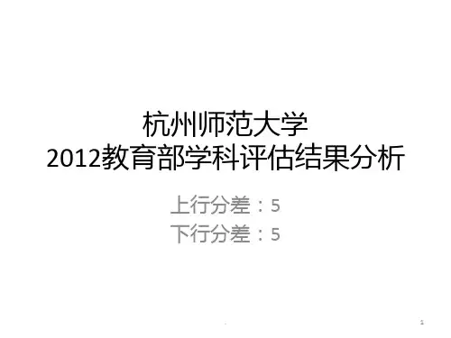 五分分差内-杭州师范大学2012年教育部学科评估结果分析PPT课件