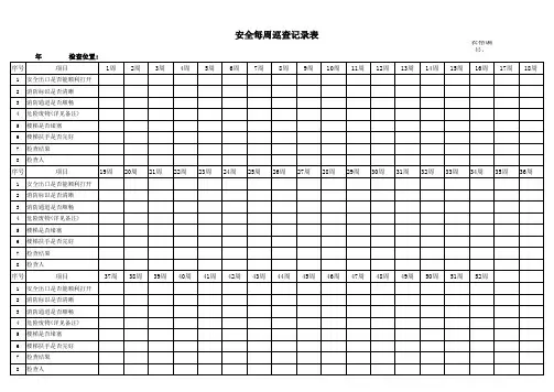 安全每周巡查记录表