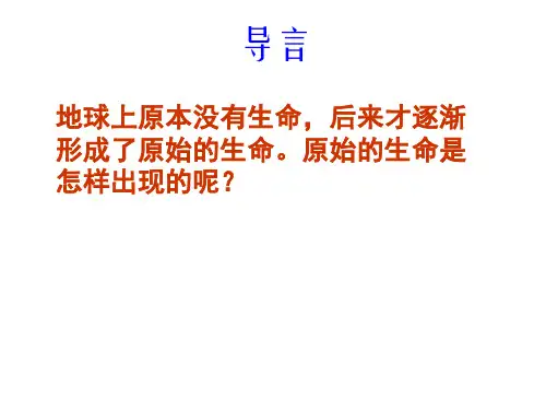 人教版八年级生物下册课件：7.3.1地球上生命的起源 (共30张PPT)
