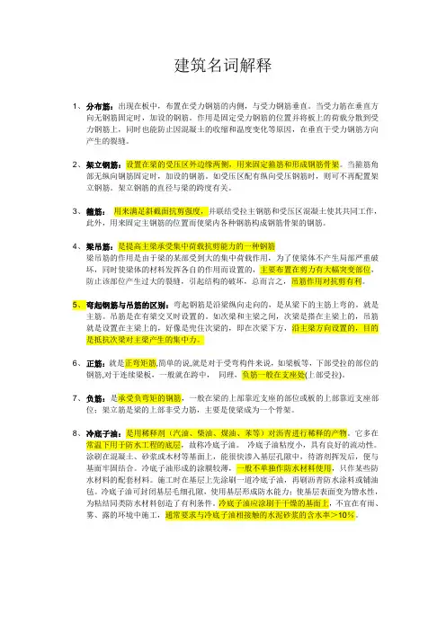 _建筑工程名词解释(最全)