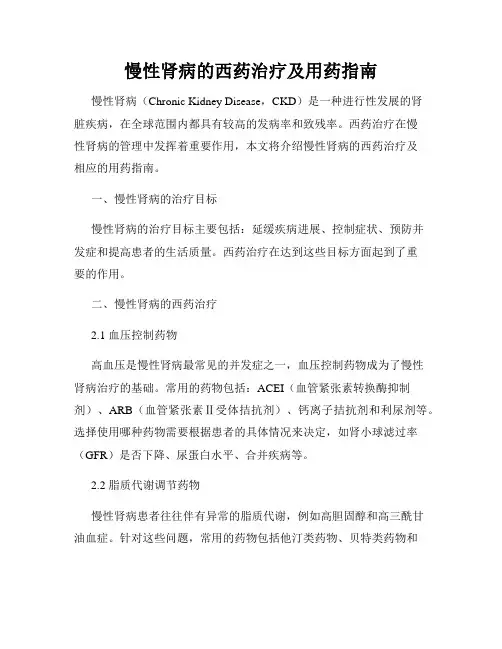慢性肾病的西药治疗及用药指南