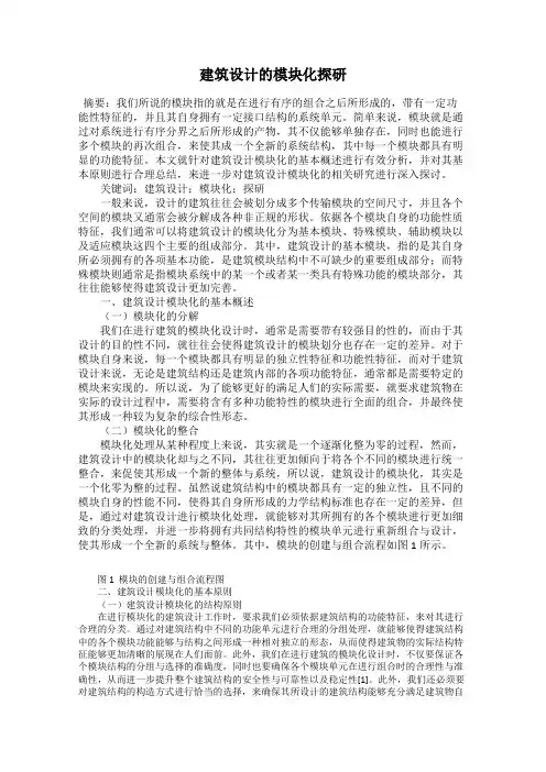 建筑设计的模块化探研