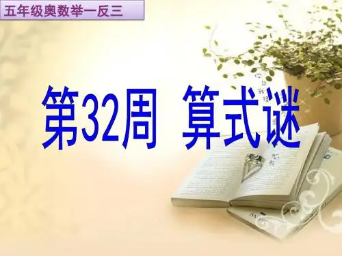 小学数学五年级数学奥数举一反三算式迷32