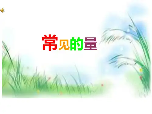 六年级数学下册总复习：常见的量.