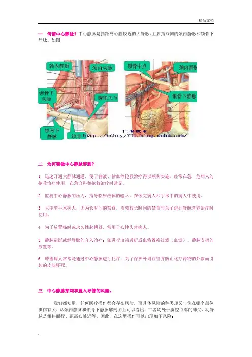 教你学会如何中心静脉穿刺 附图