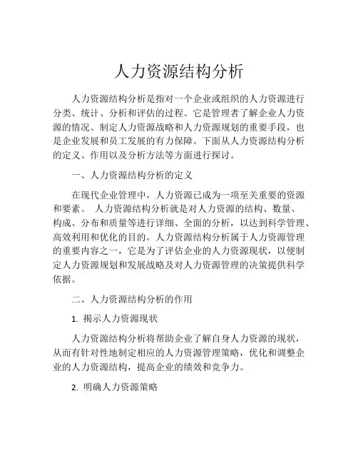 人力资源结构分析