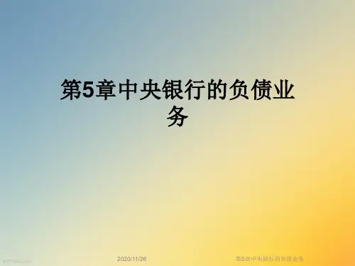 第5章中央银行的负债业务