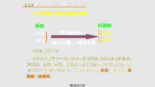 数值型数据在计算机中的表示