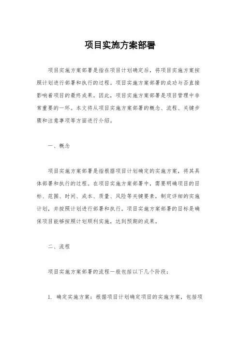 项目实施方案部署