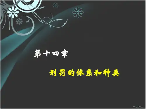 第十四章--刑罚的体系和种类