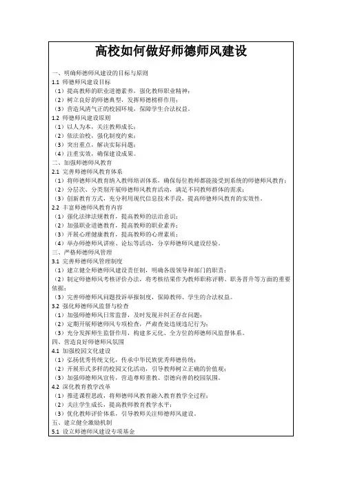 高校如何做好师德师风建设