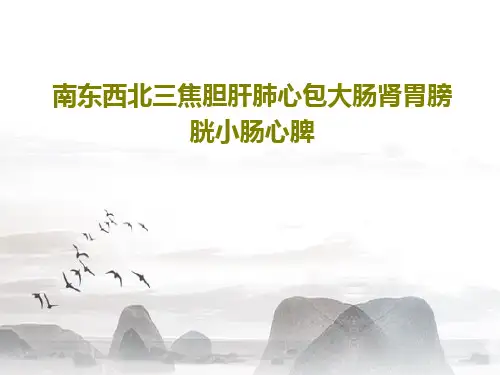 南东西北三焦胆肝肺心包大肠肾胃膀胱小肠心脾共26页PPT