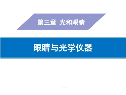 《眼睛与光学仪器》光和眼睛PPT