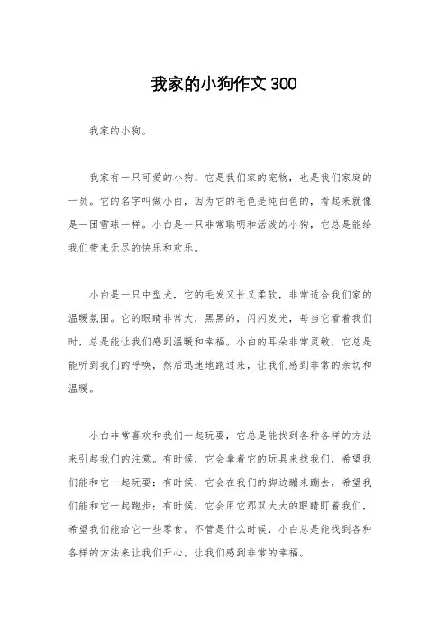 我家的小狗作文300