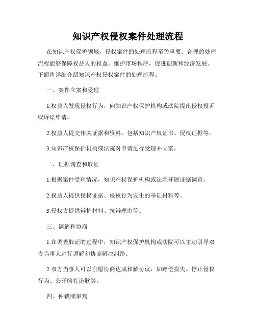 知识产权侵权案件处理流程