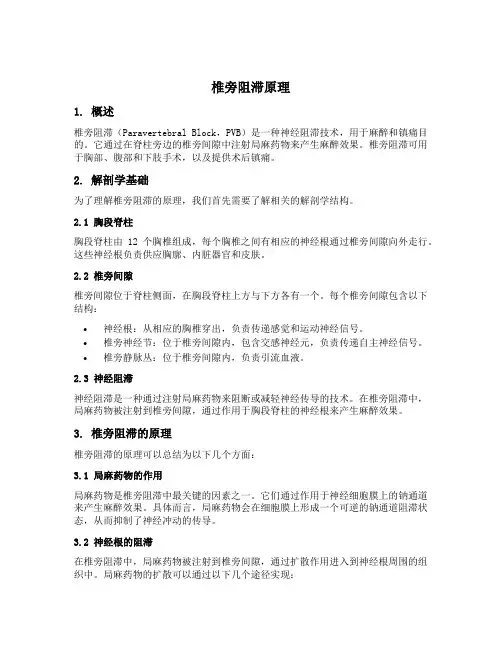 椎旁阻滞原理