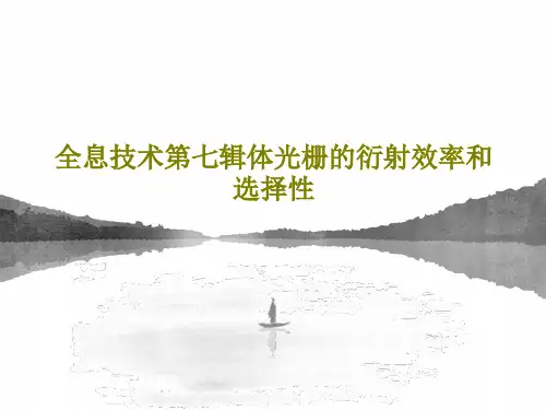 全息技术第七辑体光栅的衍射效率和选择性51页PPT