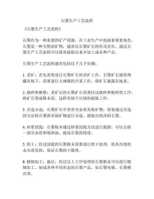 石墨生产工艺流程