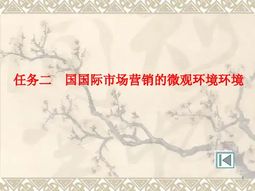 2.2 分析国际市场营销微观环境