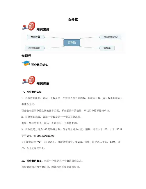 六年级-百分数