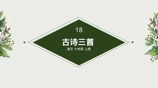 部编版六年级语文上册第18课古诗三首第二课时《江南春》课件(共18张PPT)