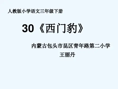 语文人教版三年级下册30《西门豹》第二课时