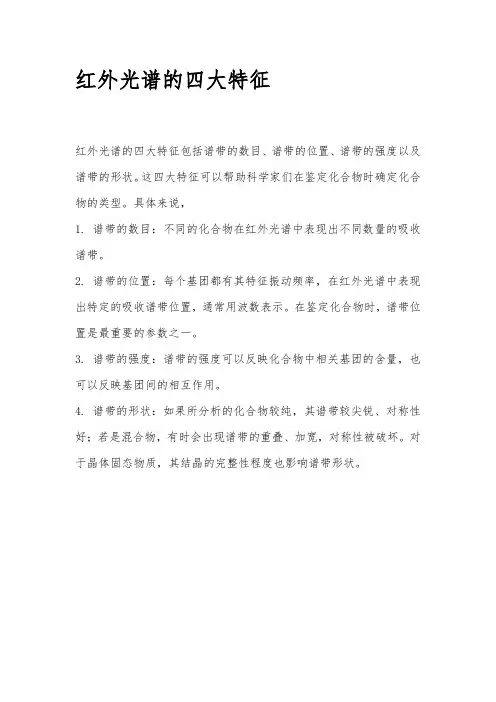 红外光谱的四大特征