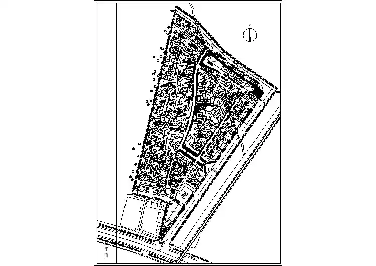 现代风居住小区总平面CAD图