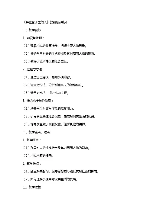 《装在套子里的人》教案(新课标)