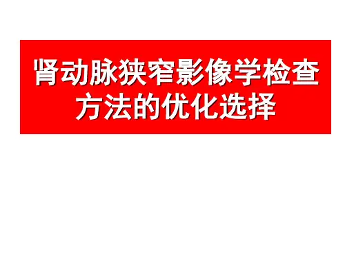 医学类肾动脉狭窄影像学检查方法的优化选择