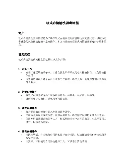 软式内镜清洗消毒流程