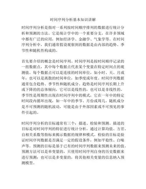 时间序列分析基本知识讲解