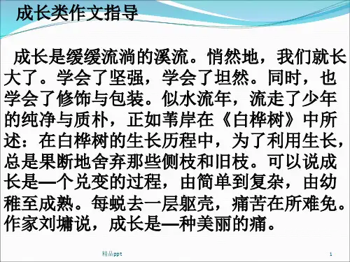 成长类作文指导PPT课件